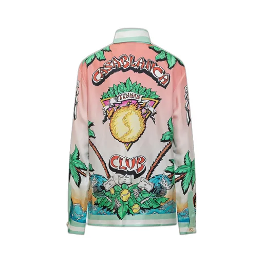 Tennis Club Long Sleeved Satin Shirt