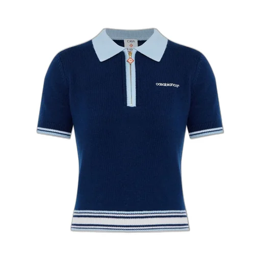 Half-Zip Knitted Polo Shirt