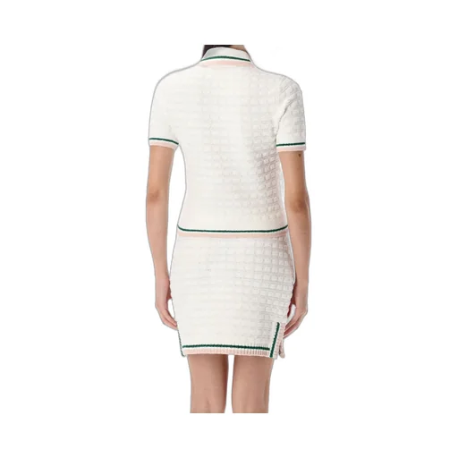 Logo Patch Knit Polo Shirt