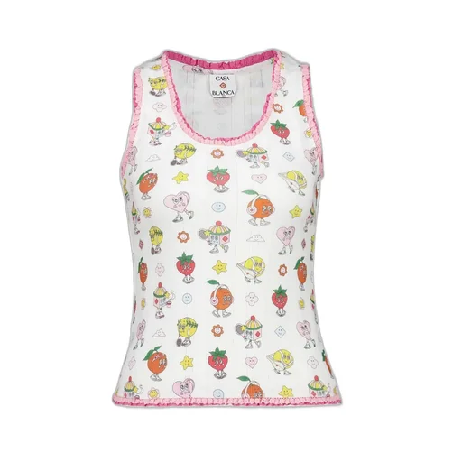 Cartoon Print Sleeveless Tank Top