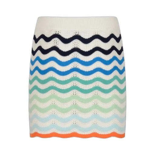 Wavy Crochet Mini Skirt