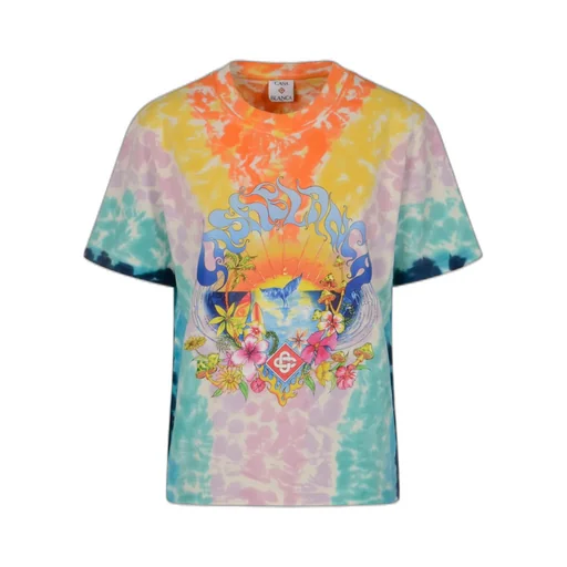 Floral Printed Tie Dye T-Shirt