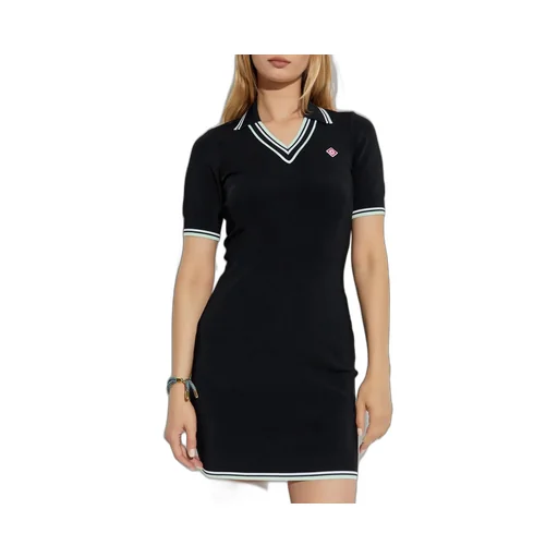 V-Neck Short-Sleeved Mini Dress