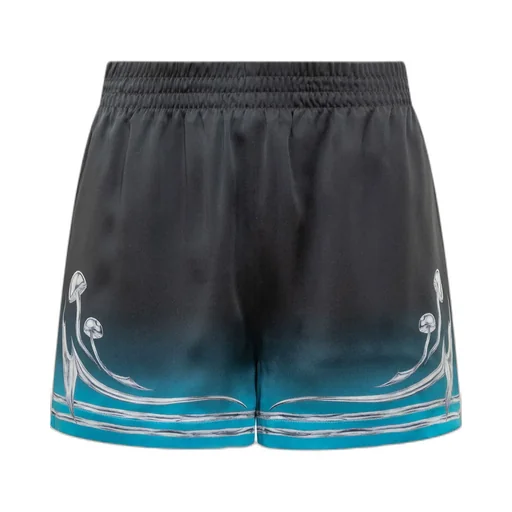 Blades Mushroom-Print Ombre Effect Shorts
