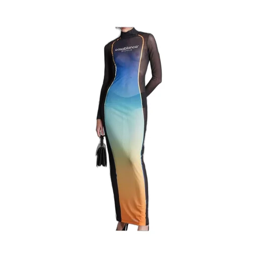 Gradient Effect Long Dress