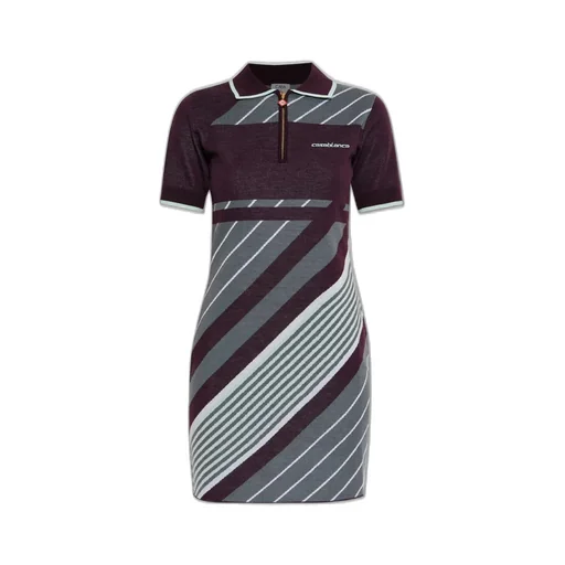 Diagonal Tennis Polo Dress