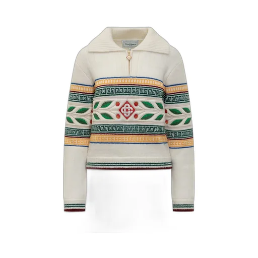 Logo Embroidered Zipped Jumper