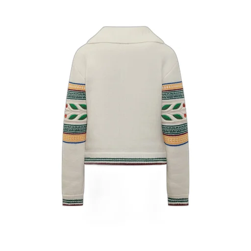 Logo Embroidered Zipped Jumper