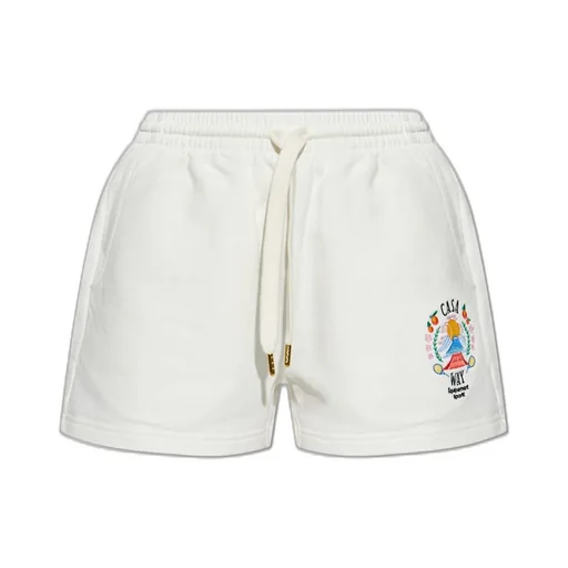 Logo Embroidered Drawstring Shorts