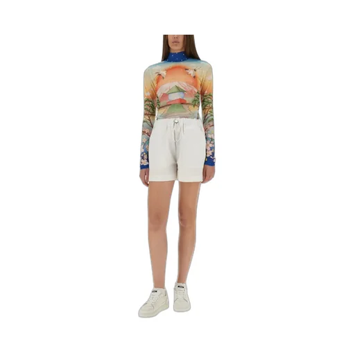 Long-Sleeved High-Neck Top