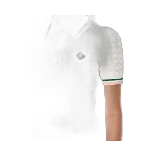 Logo Patch Knit Polo Shirt