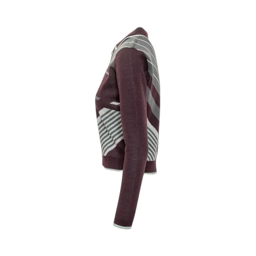 Diagonal Tennis Long Sleeve Polo Shirt