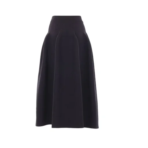 Ribbed Knit Midi Skirt