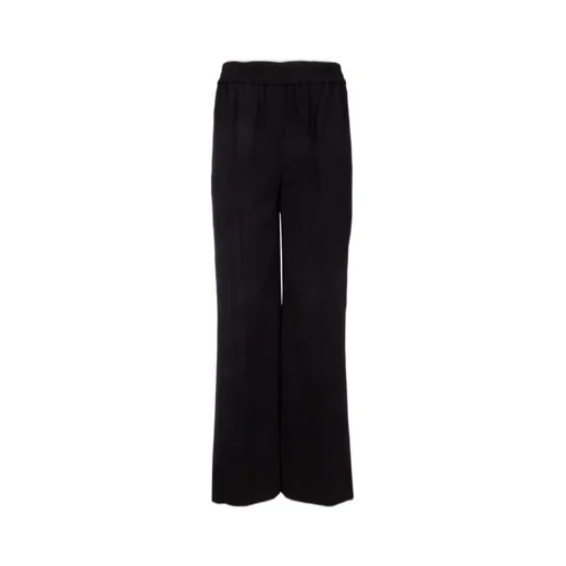 Elasticated Waistband Wide-Leg Trousers