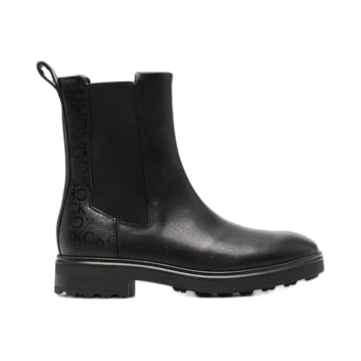 Cleat Round Toe Chelsea Boots