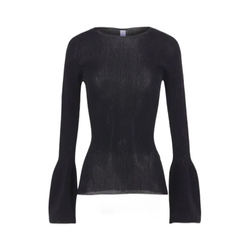 Ribbed Bell-Sleeve Knitwear