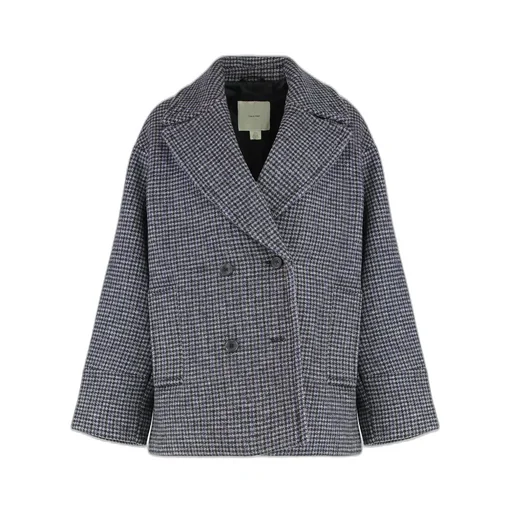Houndstooth Double-Breasted Jacket