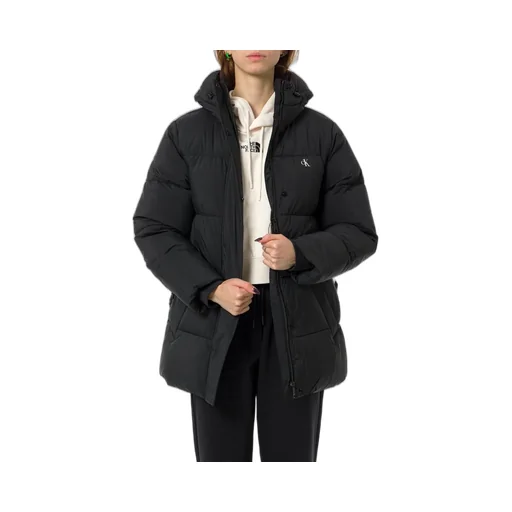 Logo Belt Hooded Puffer Jacket
