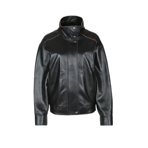 Paneled Leather Jacket