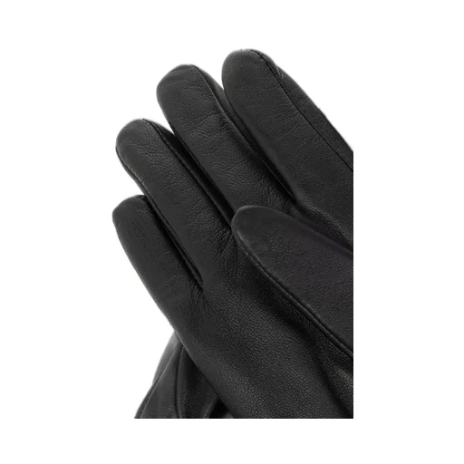 Logo Plaque Ribbed Gloves