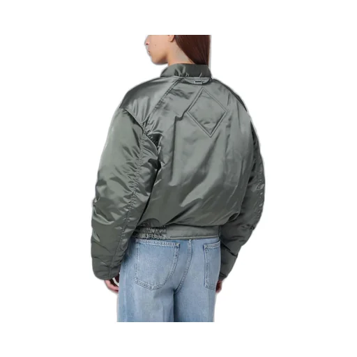 Jade Logo Patch Bomber Jacket