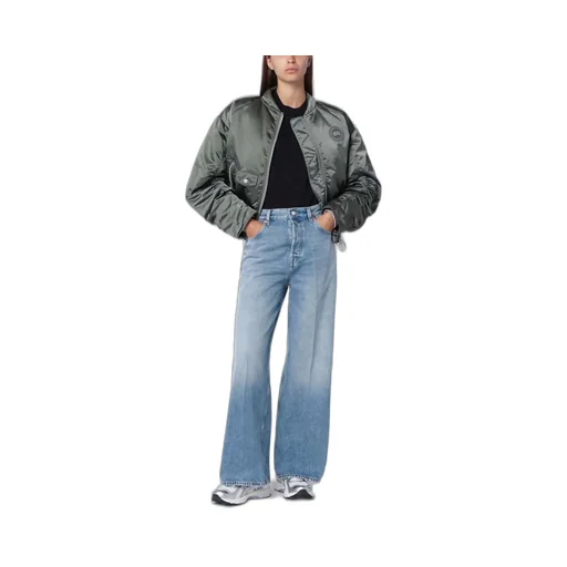 Jade Logo Patch Bomber Jacket