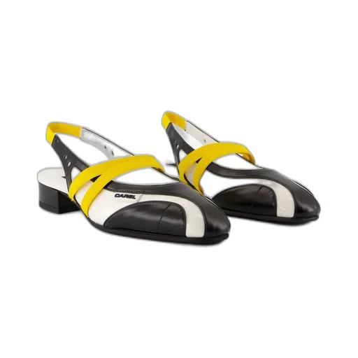 Logo Patch Slingback Flat Shoes