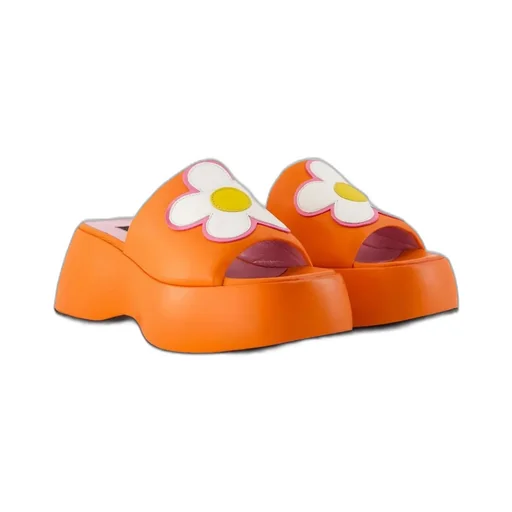 Flower Open Toe Slip-On Sandals