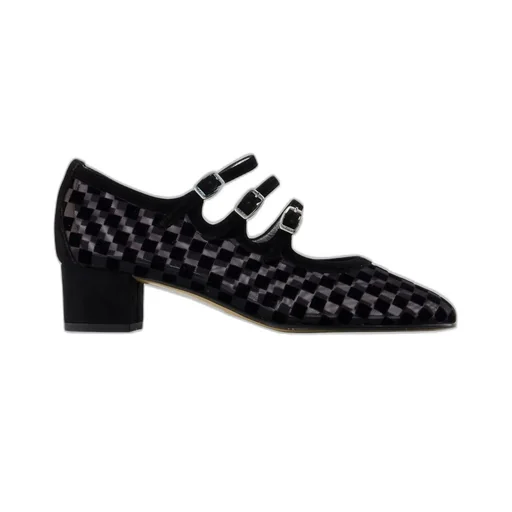 Kinight Checked Buckled Pumps