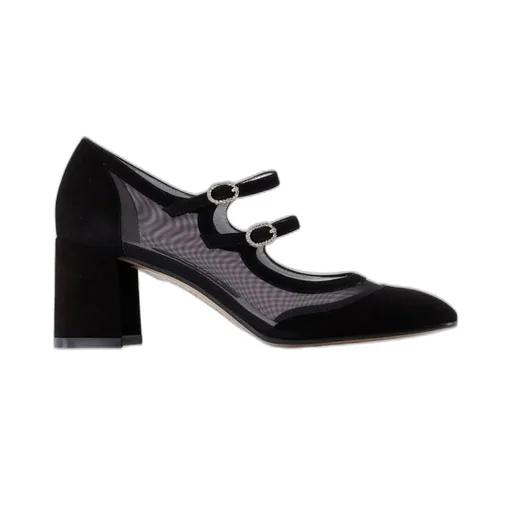 Alicenight Block Heel Mesh Pumps