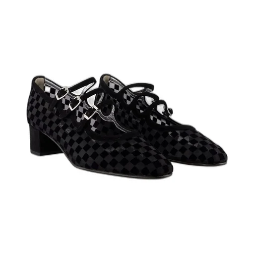 Kinight Checked Buckled Pumps