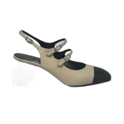Papaya Slingback Mary Janes Pumps