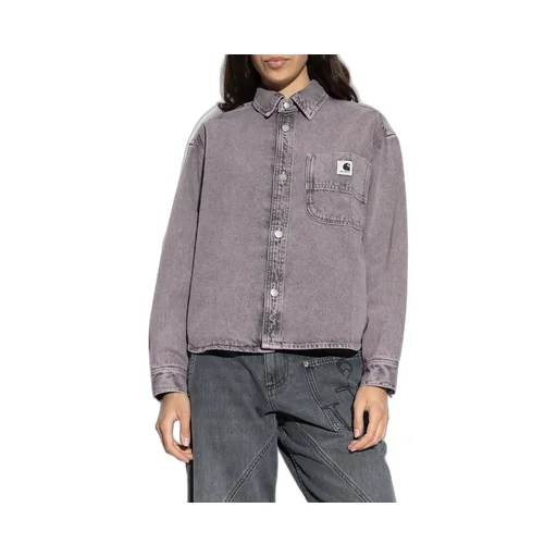 Logo Patch Denim Shirt