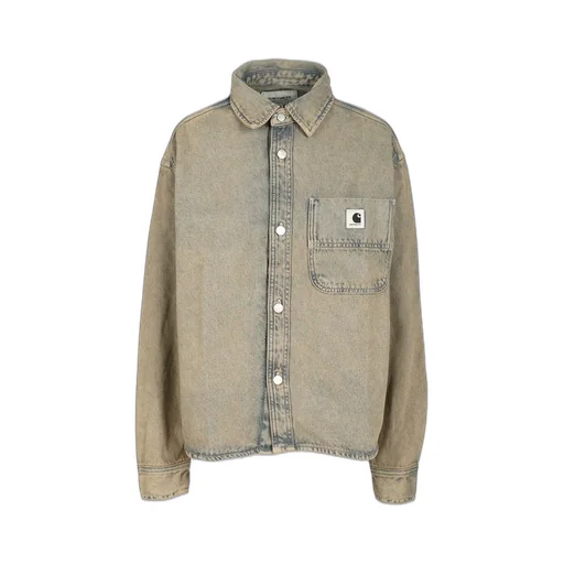 Logo Patch Denim Shirt