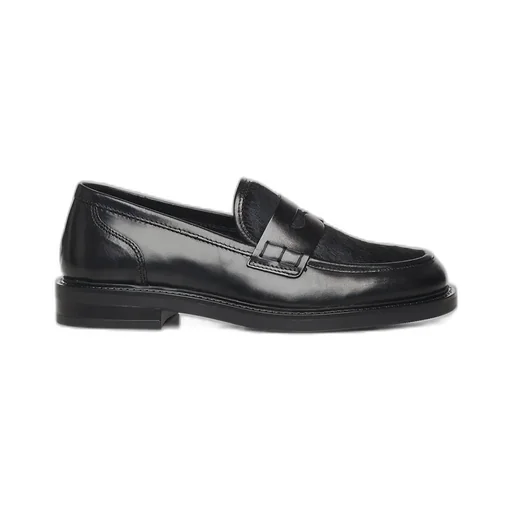 Pony Skin Embellished Flat Shoes