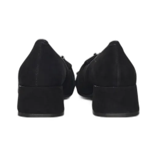Metal Buckle Suede Pumps