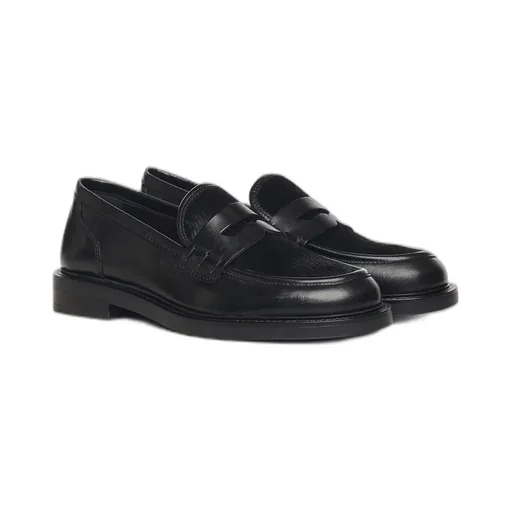 Pony Skin Embellished Flat Shoes