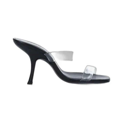 Clara Square Toe Heeled Mules