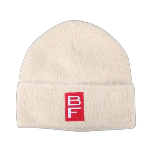 Logo Patch Turn-Up Brim Beanie