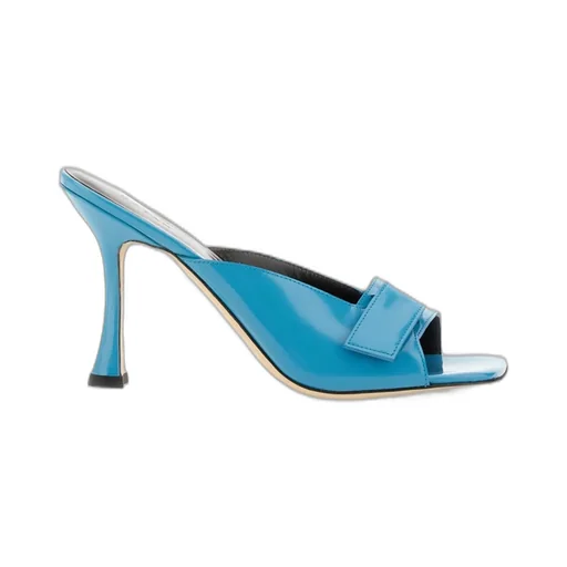Squared-Toe Stiletto Heel Sandals