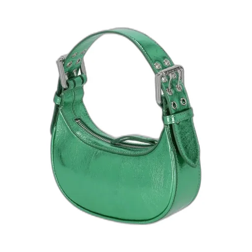 Metallic Zipped Shoulder Bag