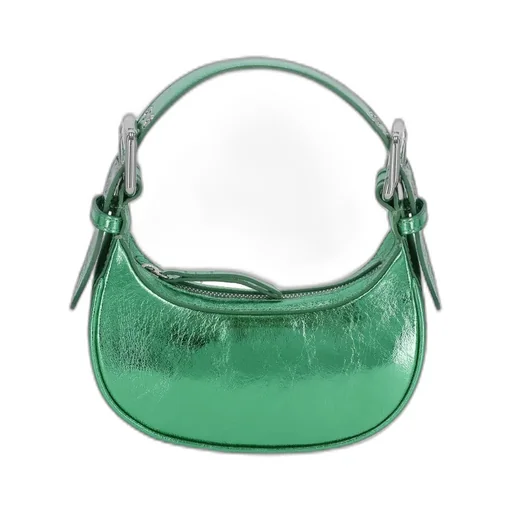 Metallic Zipped Shoulder Bag