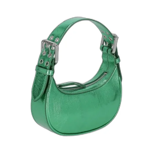 Metallic Zipped Shoulder Bag