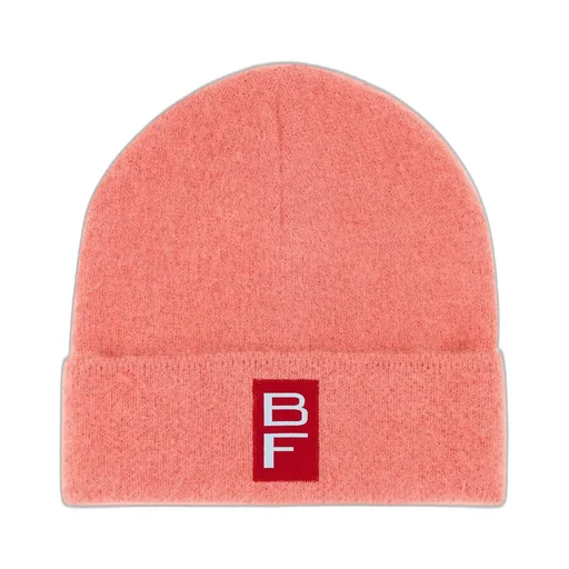 Logo Patch Ribbed Beanie