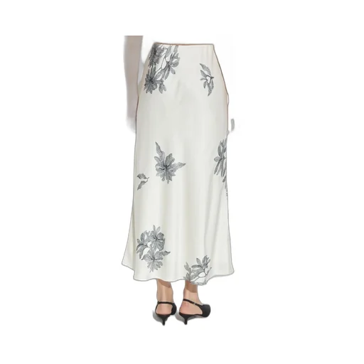 Boshan Floral Printed Midi Skirt