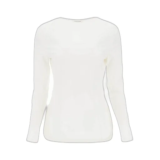 Crewneck Curved Hem Top