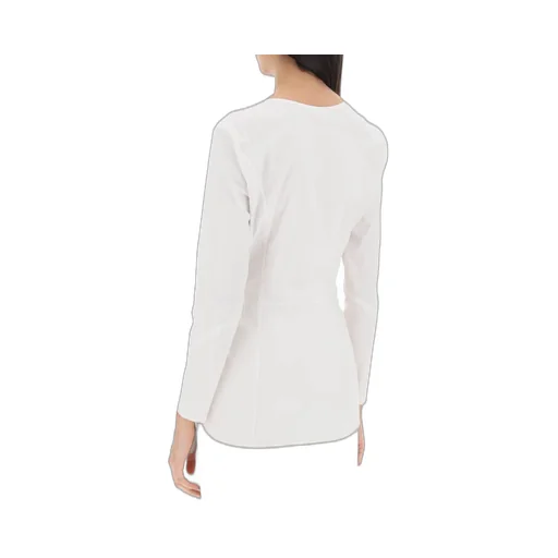 Crewneck Curved Hem Top