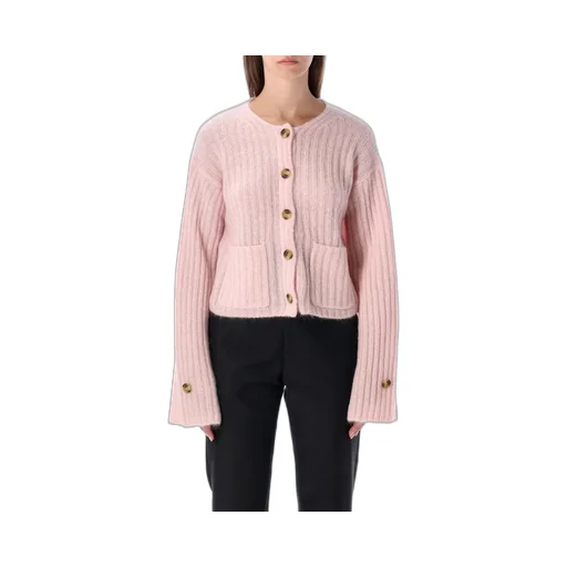 Cierrou Ribbed-Knit Cardigan