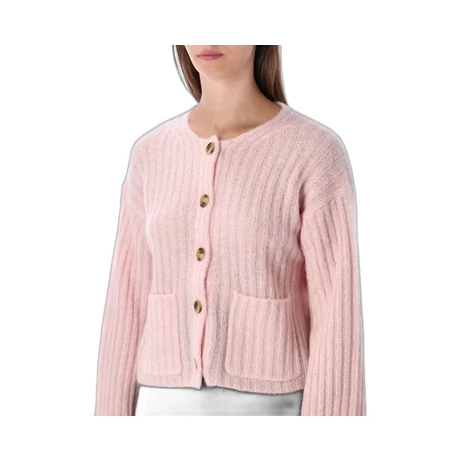 Cierrou Ribbed-Knit Cardigan