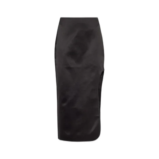 Mid-Rise Slit-Detailed Skirt